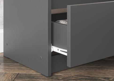 Тумба прикроватная NN Мебель (МС Денвер К) Графит серый