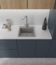 Смеситель для кухни GRANFEST QUARZ Z-5421 серый