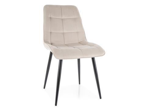 Стул SIGNAL CHIC Velvet Bluvel 30 светло-бежевый/черный