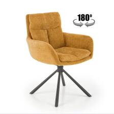 Стул HALMAR K495 горчичный/черный, поворотный