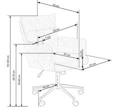 Кресло компьютерное HALMAR FLORES светло-серый/черный