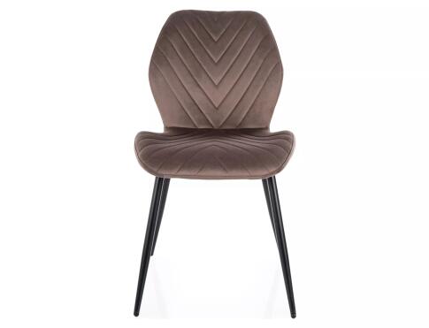 Стул SIGNAL MIKE Velvet Bluvel 38 капучино/черный