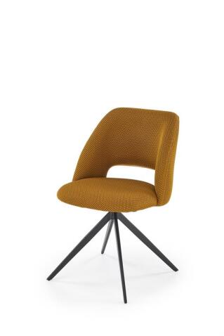 Стул HALMAR K546 горчичный/черный, поворотный