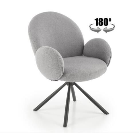 Стул HALMAR K498 серый/черный, поворотный