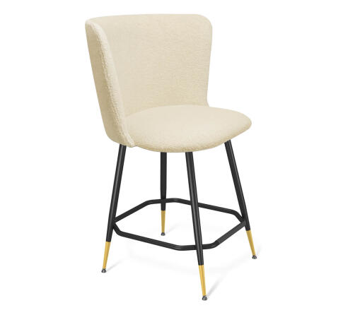 Стул полубарный Sheffilton SHT-ST36/S148-1 бежевый/черный муар/золотой