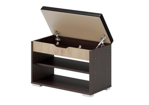 Банкетка МК Стиль ЭВА БК-002 ЛДСП венге/дуб крафт золотой