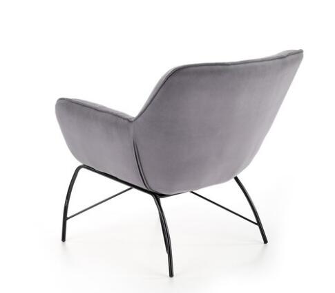 Кресло HALMAR BELTON серый/черный