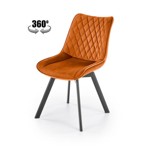 Стул HALMAR K520 корица/черный, поворотный