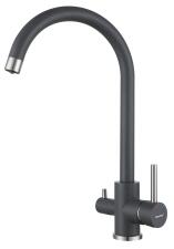 Смеситель для кухни GRANFEST QUARZ Z-5420 темно-серый