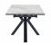 Стол обеденный SIGNAL COLUMBUS Amber Bianco белый/черный 160-240/90
