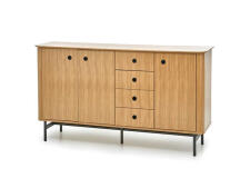 Комод HALMAR SMART KM-1 дуб натуральный/черный