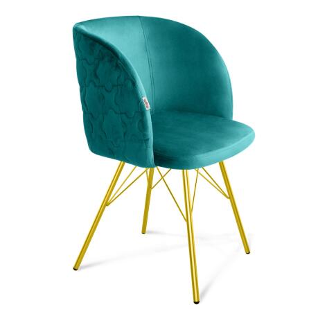 Стул Sheffilton SHT-ST33-1/S37 альпийский бирюзовый/золото