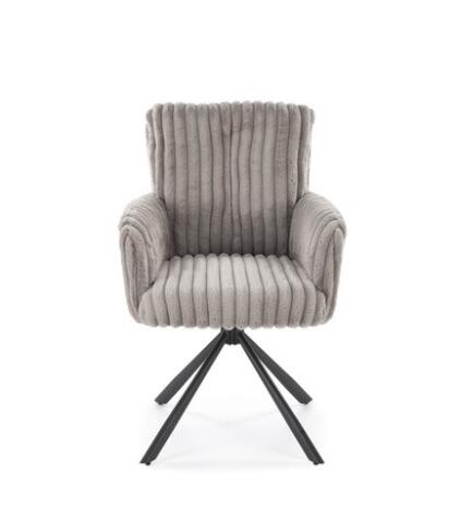 Стул HALMAR K572 серый/черный, поворотный