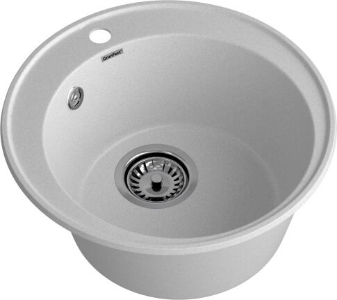 Кухонная мойка GRANFEST QUARZ Z-08 серый + сифон
