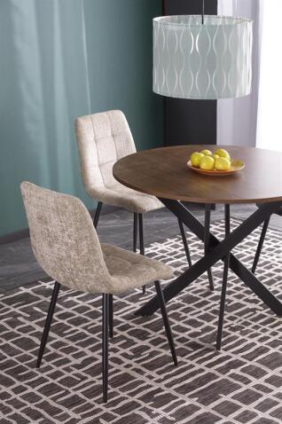 Стол обеденный HALMAR EDGAR орех/черный 100