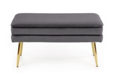 Скамья HALMAR VELVA серый/золотой