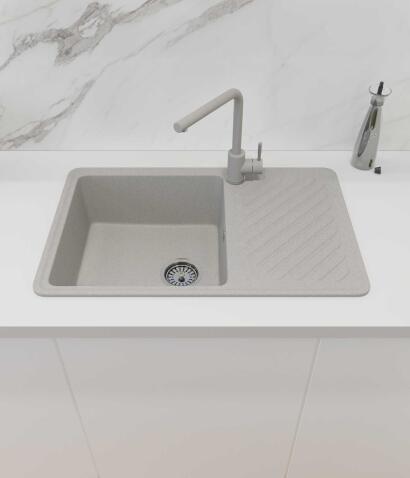 Смеситель для кухни GRANFEST QUARZ Z-5411 серый