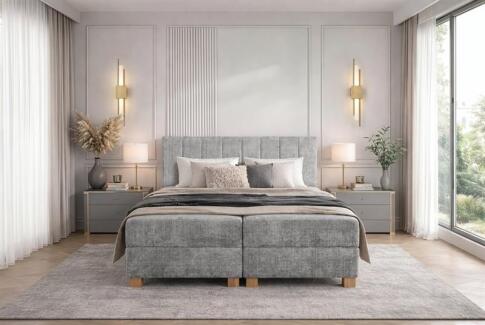 Кровать HALMAR LARGO серый, 160/200