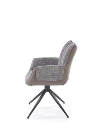Стул HALMAR K579 серый/черный, поворотный