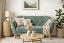 Диван SIGNAL KARO 2 Velvet Bluvel 78 зеленый/бук