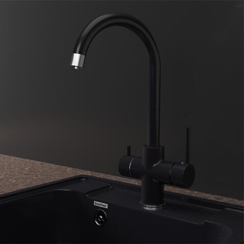 Смеситель для кухни GRANFEST QUARZ Z-5422 черный