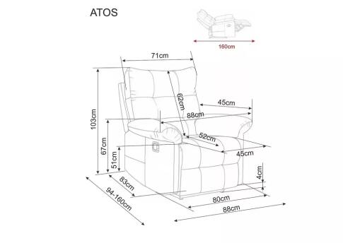Кресло SIGNAL ATOS Raven 30 темно-бежевый