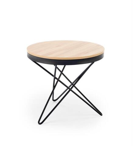 Стол журнальный HALMAR LEILA натуральный/черный