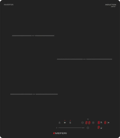 Варочная панель индукционная с инвертором MEFERI MIH453BK COMFORT