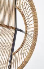 Стул HALMAR BARI ротанг/черный