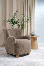 Кресло HALMAR CLAUDIO капучино/натуральный