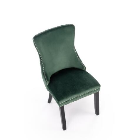 Стул HALMAR ALDA темно-зеленый/черный
