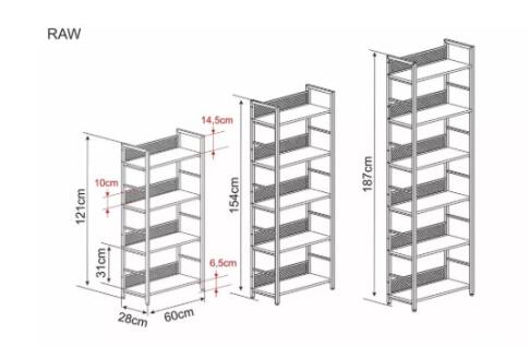 Стеллаж SIGNAL RAW R5 дуб/черный