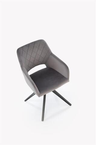 Стул HALMAR K535 серый/черный, поворотный