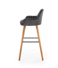 Стул барный HALMAR H93 темно-серый/орех