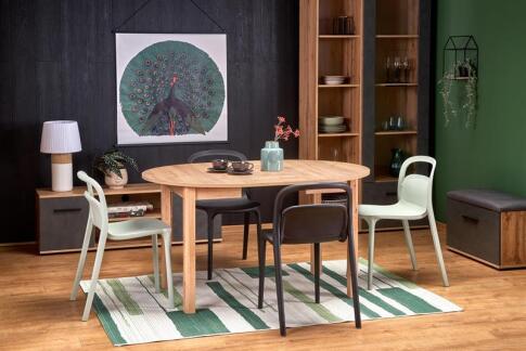 Стол обеденный HALMAR RINGO дуб крафт/дуб крафт 102-142/102