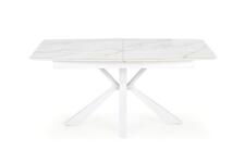 Стол обеденный HALMAR VIVALDI белый мрамор/белый 160-200/89