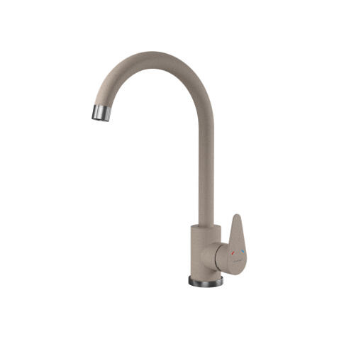 Смеситель для кухни GRANFEST QUARZ Z-5412 песочный