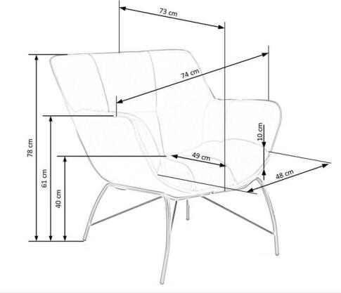 Кресло HALMAR BELTON желтый/черный