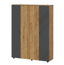 Шкаф NN Мебель (МС Байкал К) Дуб Золотой/Графит, четырехстворчатый (SAFE)