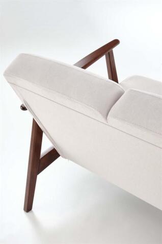 Диван HALMAR MILANO 2S tap. Castel 04 светло-бежевый/орех