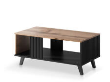 Стол журнальный HALMAR RANDOM LAW-1 дуб вотан/черный, 92/50/40