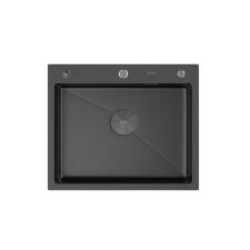 Мойка ARFEKA ECO AR 600*500 POP-UP BLACK PVD NANO DECOR VOLCANIC ROCK