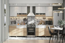 Кухонный гарнитур NN Мебель "КГ-4" (1,2 м) Белый/Дуб Сонома/Белый/Антарес