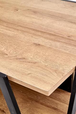 Стол журнальный HALMAR VOLTA дуб золотой/черный, 113/63/45