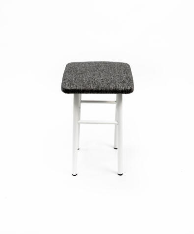 Табурет ВВР Классик серый/белый, рогожка