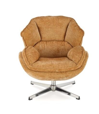 Кресло HALMAR GUIDO горчичный/хром