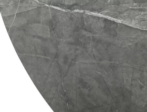 Стол обеденный SIGNAL ANGEL II эффект серого мрамора/черный 120-160/120