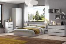 Тумба прикроватная NN Мебель (МС Токио) Белый текстурный