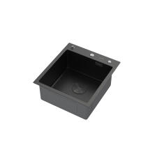Мойка ARFEKA ECO AR 450*500 POP-UP BLACK PVD NANO DECOR VOLCANIC ROCK