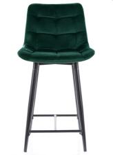 Стул барный SIGNAL CHIC H-2 Velvet Bluvel 78 зеленый/черный